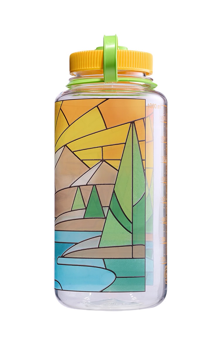 32oz Wide Mouth Stained Glass Print Bottles